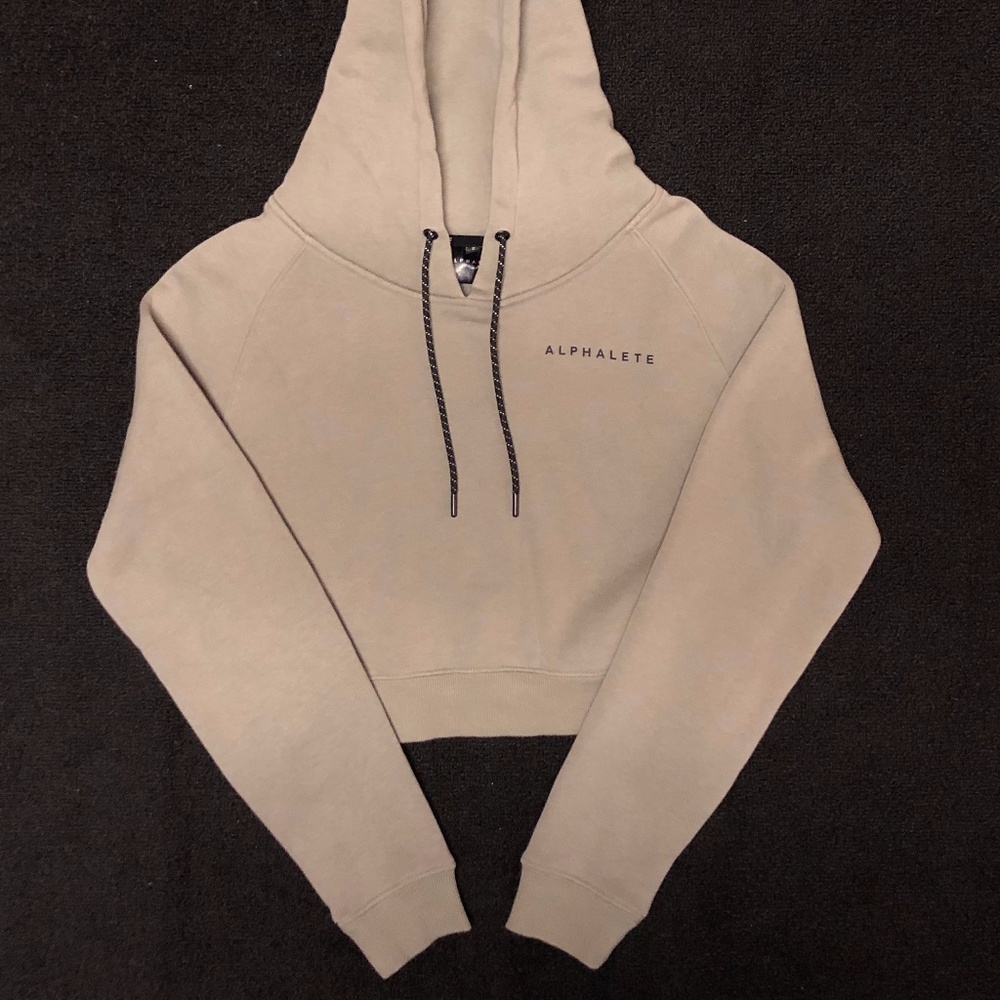 Alphalete Crop Hoodie - Khaki